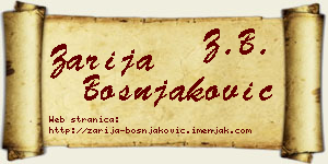 Zarija Bošnjaković vizit kartica